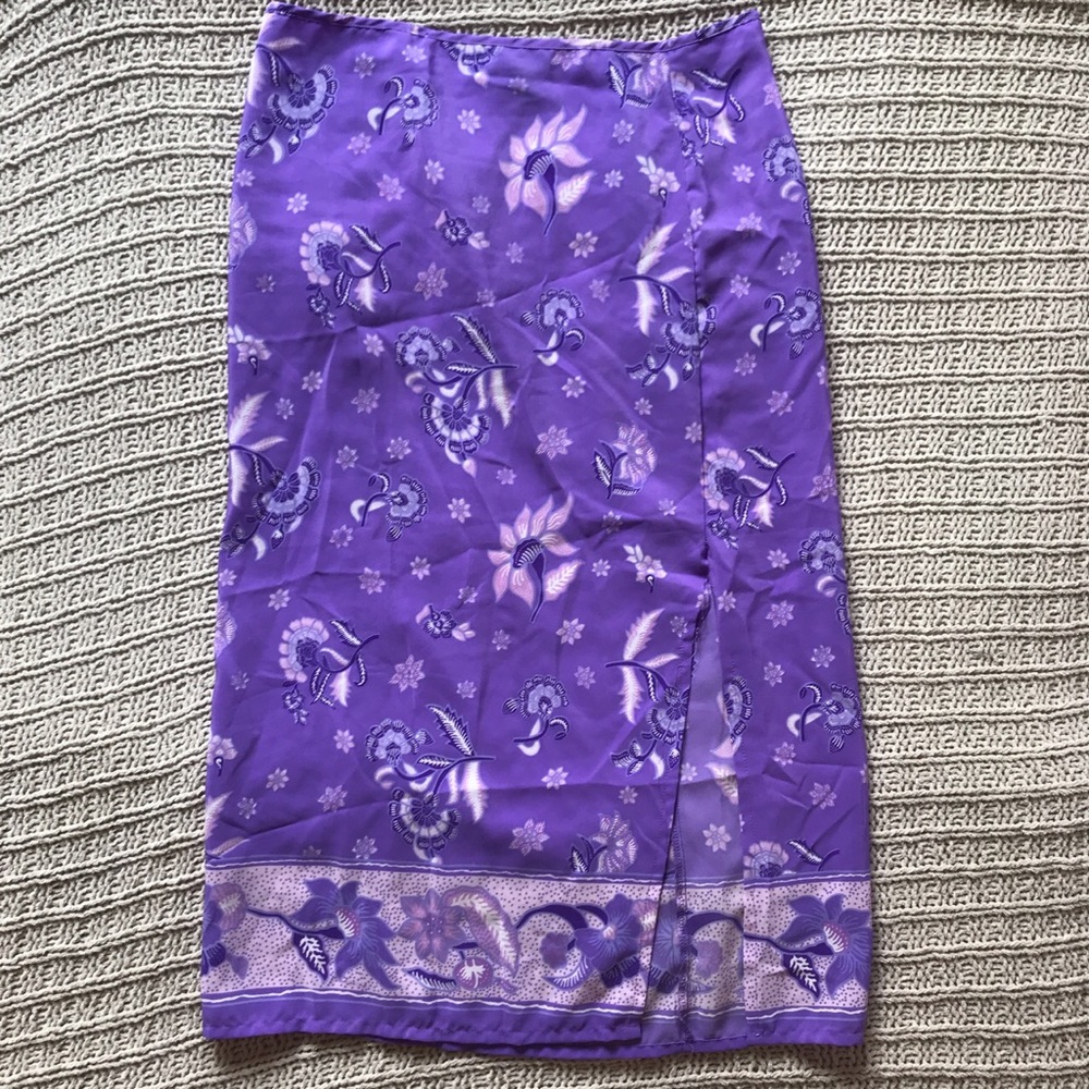 Purple midi skirt